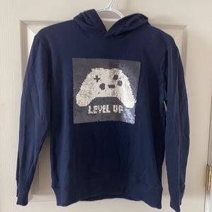 Boys flip sequin hoodie